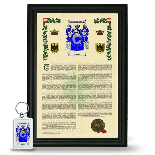 Häusler Framed Armorial History and Keychain - Black
