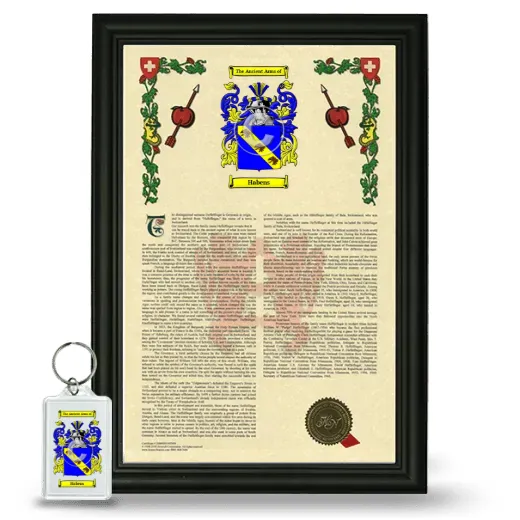 Habens Framed Armorial History and Keychain - Black