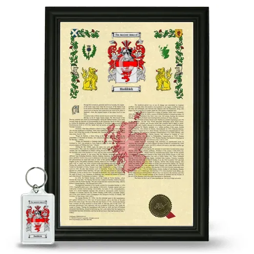 Haddrick Framed Armorial History and Keychain - Black