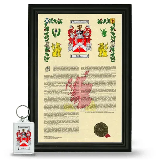 Hallbert Framed Armorial History and Keychain - Black