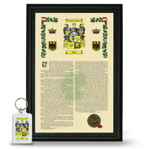 Halor Framed Armorial History and Keychain - Black