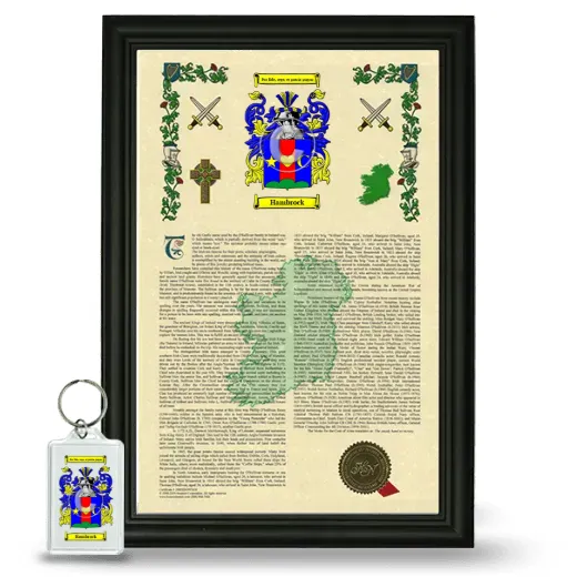 Hambrock Framed Armorial History and Keychain - Black