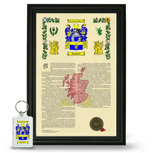 Hammack Framed Armorial History and Keychain - Black