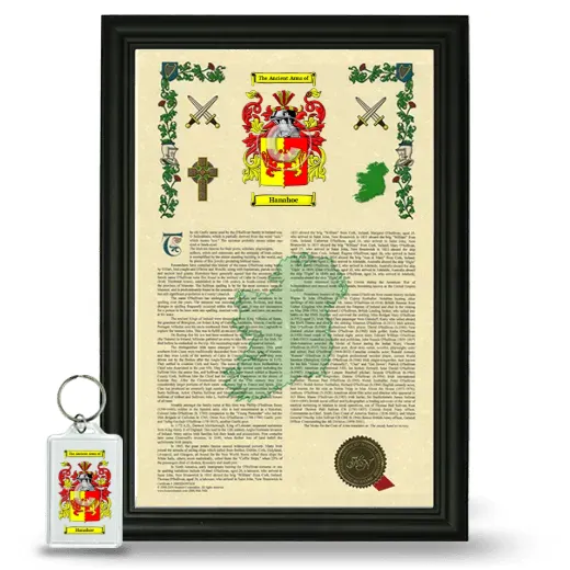 Hanahoe Framed Armorial History and Keychain - Black