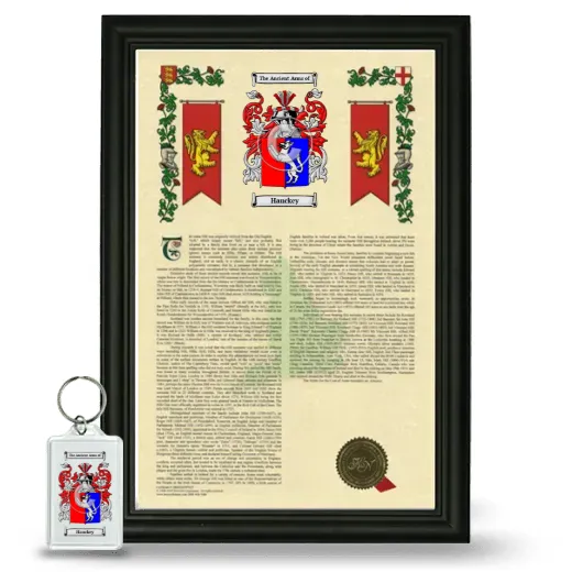 Hanckey Framed Armorial History and Keychain - Black
