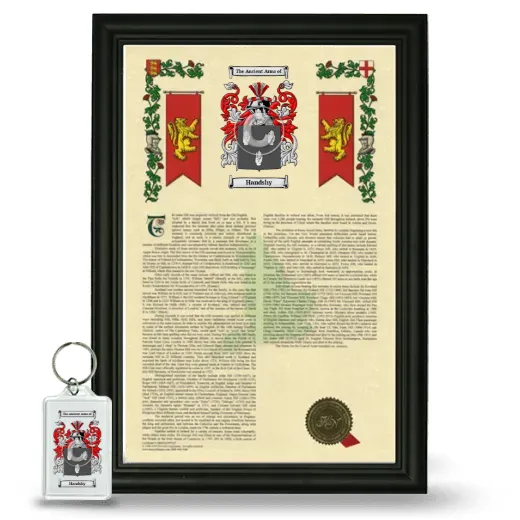 Handshy Framed Armorial History and Keychain - Black