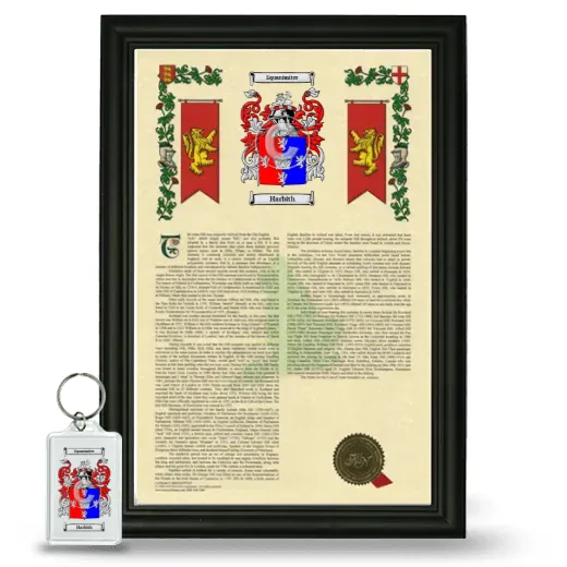 Harbith Framed Armorial History and Keychain - Black
