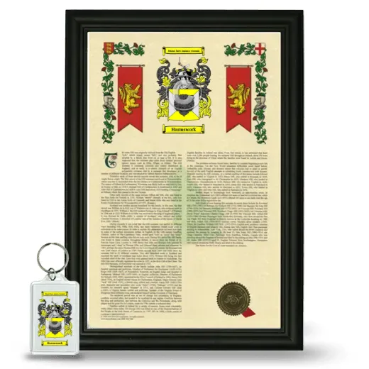 Harmswork Framed Armorial History and Keychain - Black
