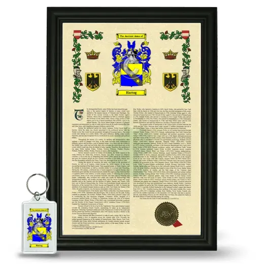 Hartog Framed Armorial History and Keychain - Black