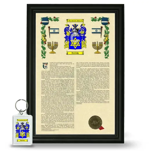 Hartwig Framed Armorial History and Keychain - Black
