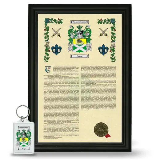 Haupt Framed Armorial History and Keychain - Black