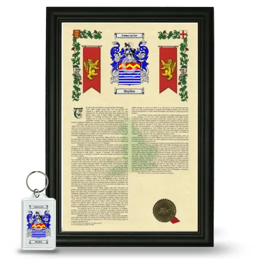 Hayden Framed Armorial History and Keychain - Black