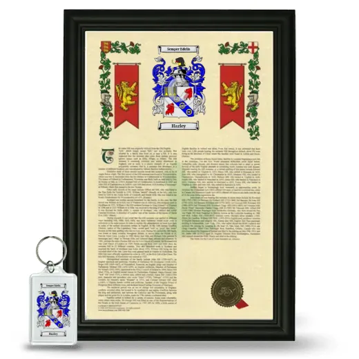 Hazley Framed Armorial History and Keychain - Black