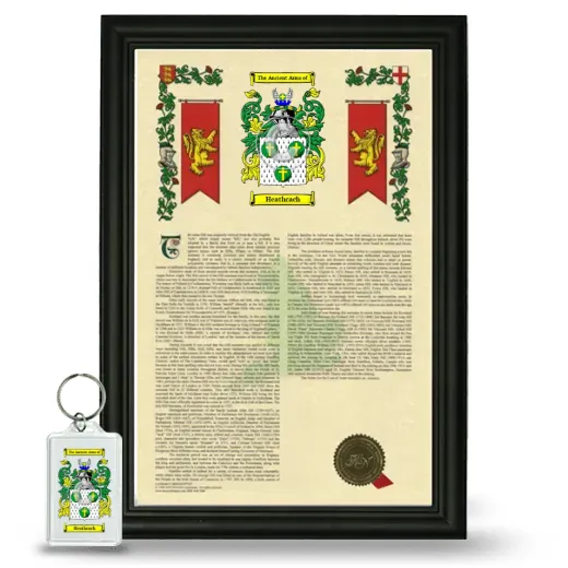 Heathcach Framed Armorial History and Keychain - Black