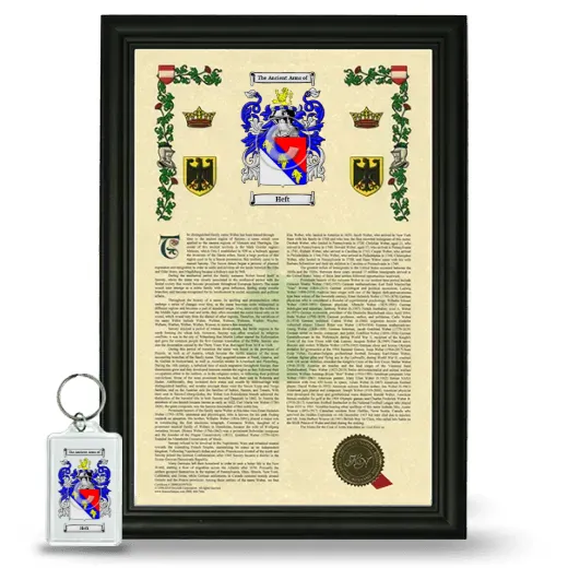 Heft Framed Armorial History and Keychain - Black