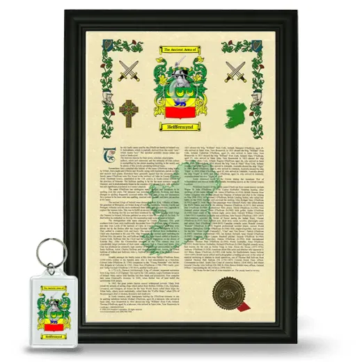 Heiffermynd Framed Armorial History and Keychain - Black