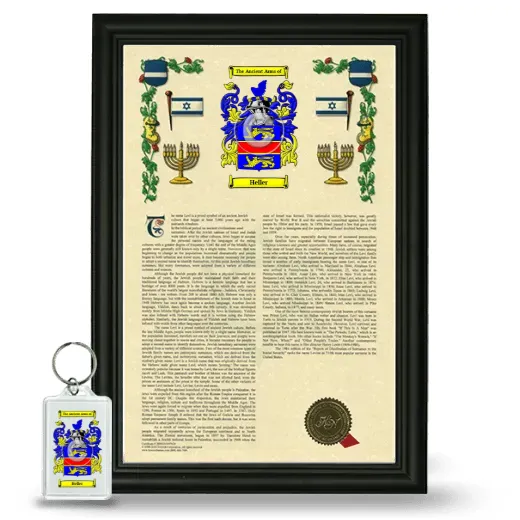 Heller Framed Armorial History and Keychain - Black