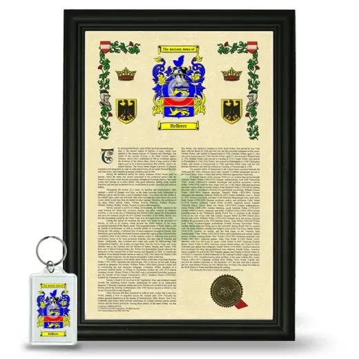 Hellerer Framed Armorial History and Keychain - Black