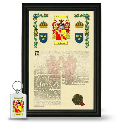 Hellstrom Framed Armorial History and Keychain - Black