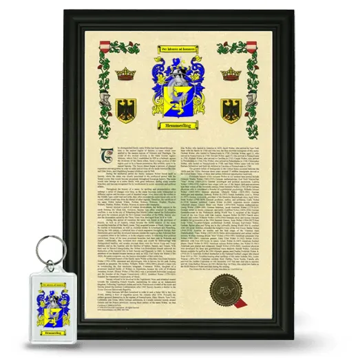 Hemmerling Framed Armorial History and Keychain - Black