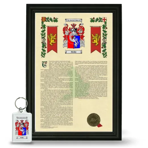 Henky Framed Armorial History and Keychain - Black