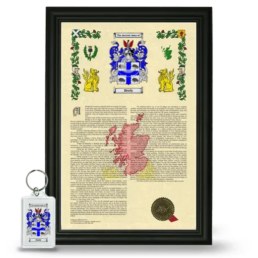 Herdy Framed Armorial History and Keychain - Black