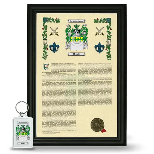 Hermès Framed Armorial History and Keychain - Black