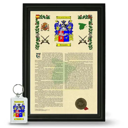 Hernandos Framed Armorial History and Keychain - Black
