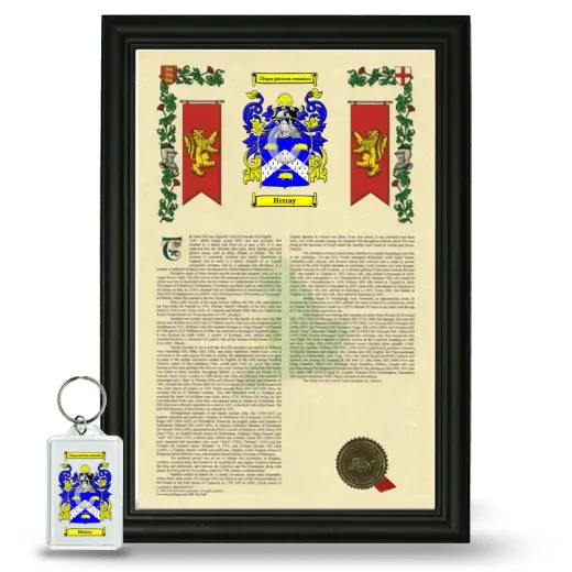 Herray Framed Armorial History and Keychain - Black
