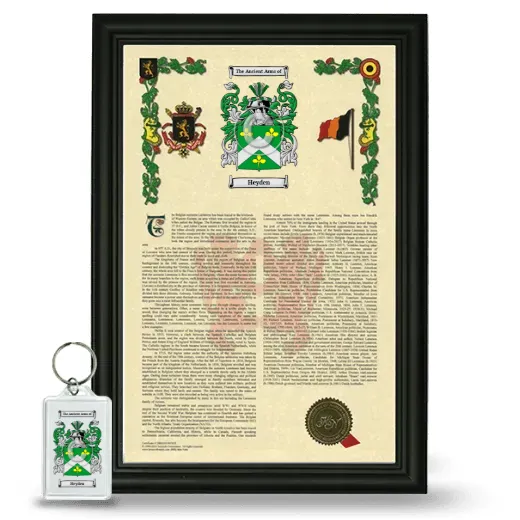 Heyden Framed Armorial History and Keychain - Black