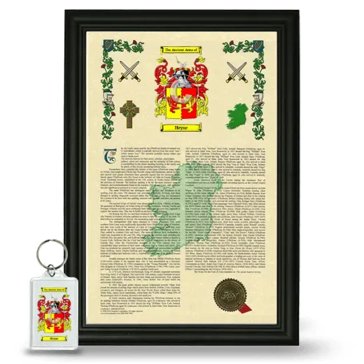 Heyne Framed Armorial History and Keychain - Black
