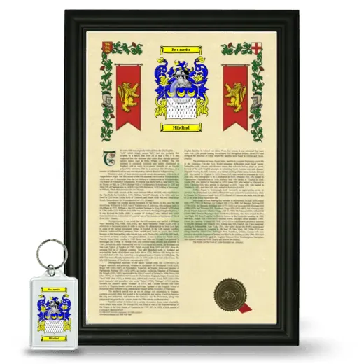 Hibdind Framed Armorial History and Keychain - Black
