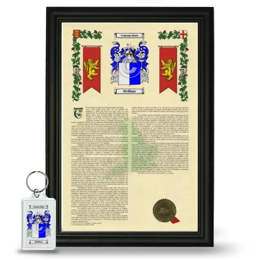 Hickhan Framed Armorial History and Keychain - Black