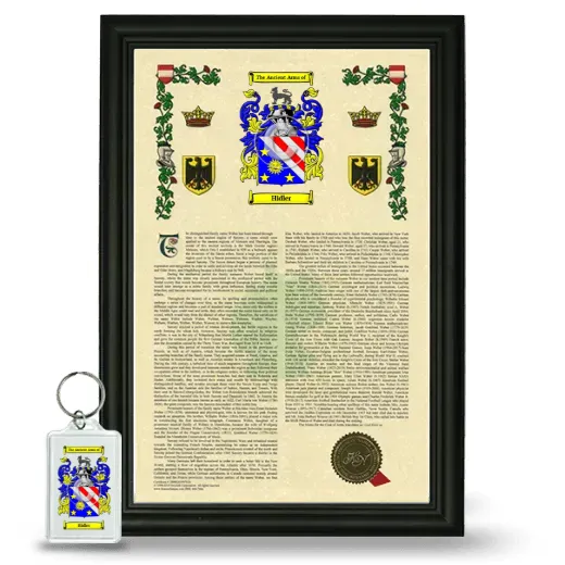 Hidler Framed Armorial History and Keychain - Black