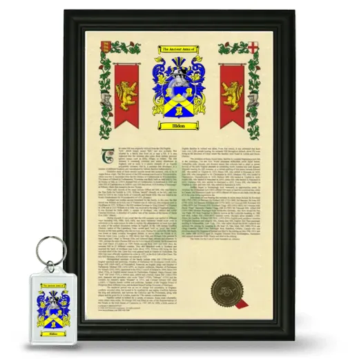 Hidon Framed Armorial History and Keychain - Black