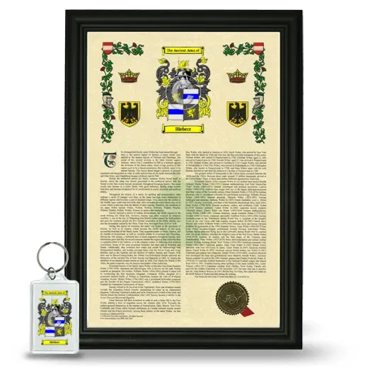 Hieberr Framed Armorial History and Keychain - Black