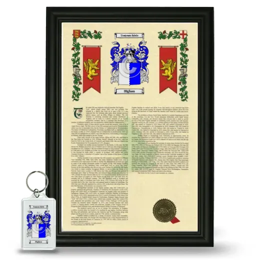 Highan Framed Armorial History and Keychain - Black