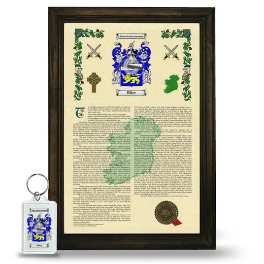 Hikey Framed Armorial History and Keychain - Brown