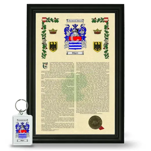 Hilgert Framed Armorial History and Keychain - Black