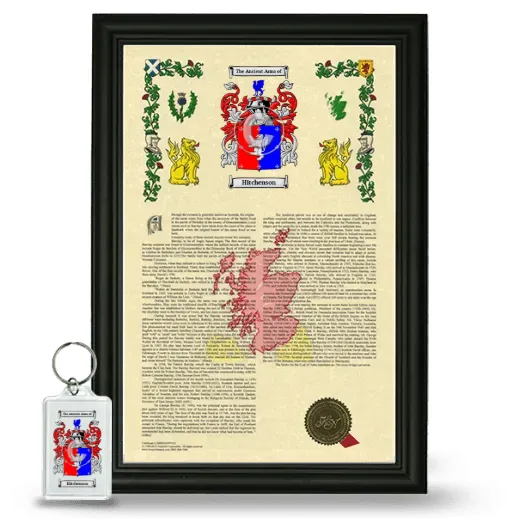 Hitchenson Framed Armorial History and Keychain - Black