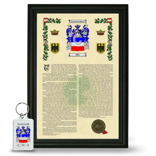 Hitz Framed Armorial History and Keychain - Black