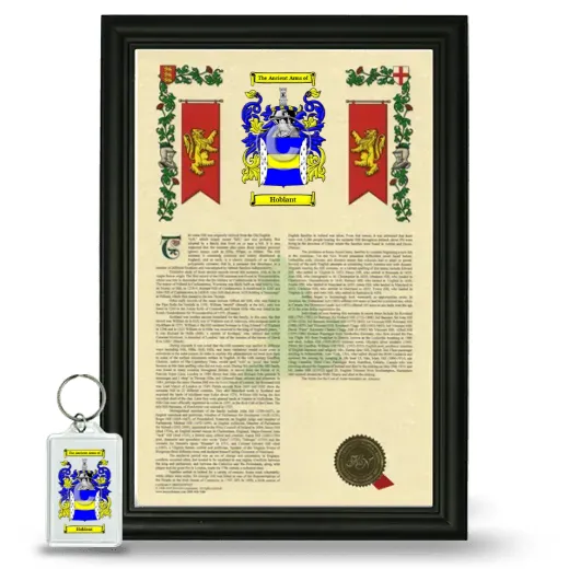 Hoblant Framed Armorial History and Keychain - Black