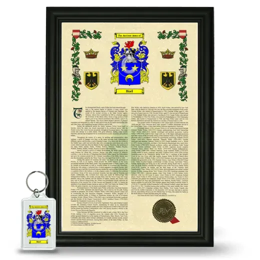Hoel Framed Armorial History and Keychain - Black