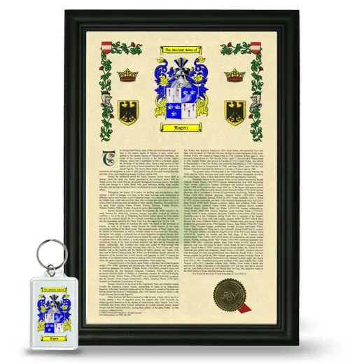 Hogen Framed Armorial History and Keychain - Black