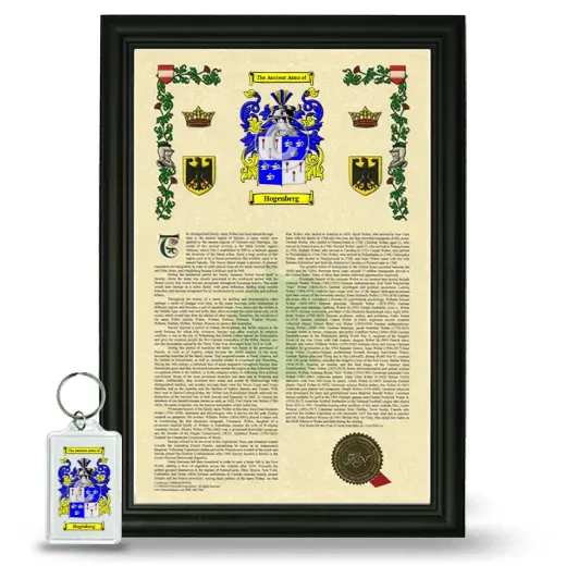 Hogenberg Framed Armorial History and Keychain - Black