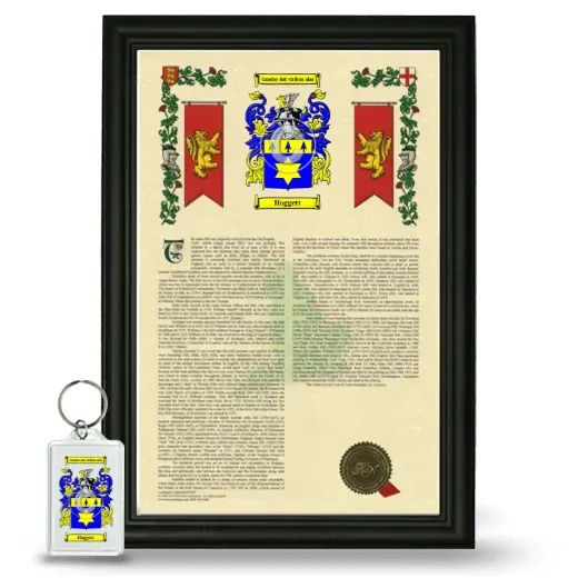 Hoggett Framed Armorial History and Keychain - Black