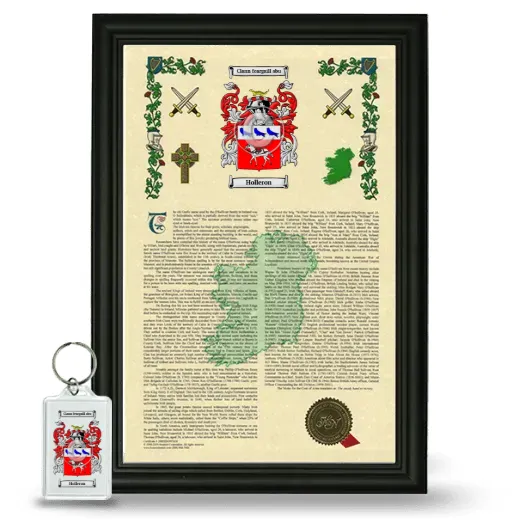Holleron Framed Armorial History and Keychain - Black