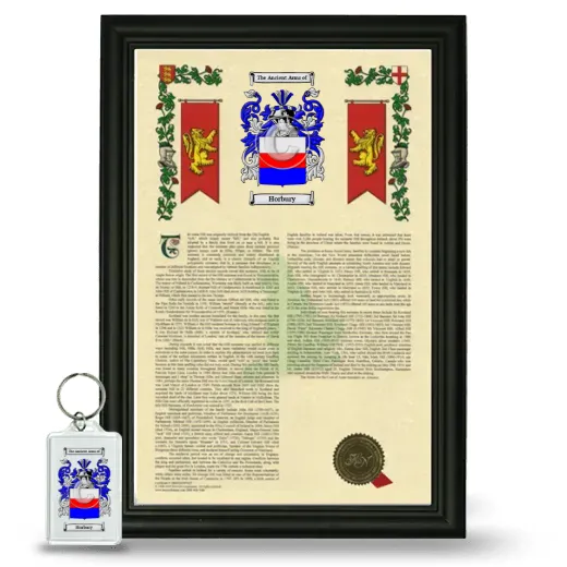 Horbury Framed Armorial History and Keychain - Black