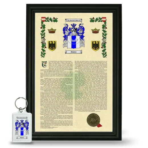 Horest Framed Armorial History and Keychain - Black