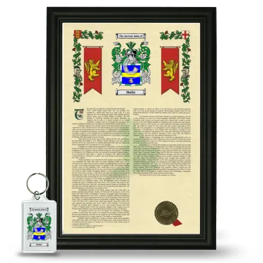 Horky Framed Armorial History and Keychain - Black
